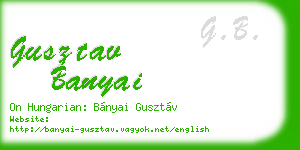 gusztav banyai business card